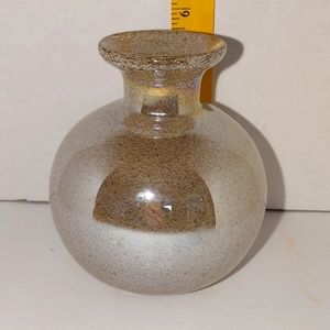 Art glass it's speckled iridescent vase